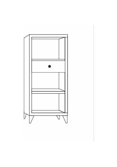 1 Kapılı 1 Çekmeceli Beyaz Ekmeklik Beyaz