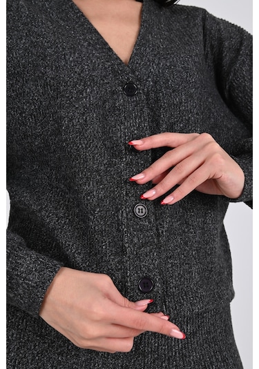 Koza Butik Kadın Örme Hırkalı Takım 3975-24 001