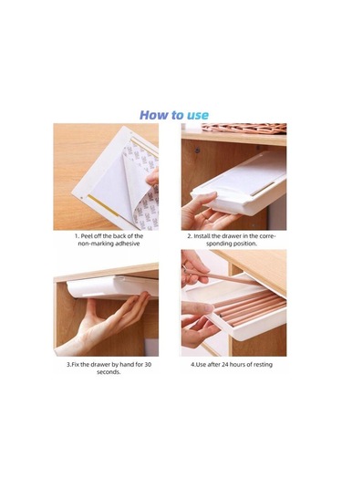 Gri Fonken Saklama Kutusu Kalemler Için Masa Altında Çekmece Ofis Ev Depolama Kırtasiye Organizatör Çok Amaçlı Düzen. 56373025