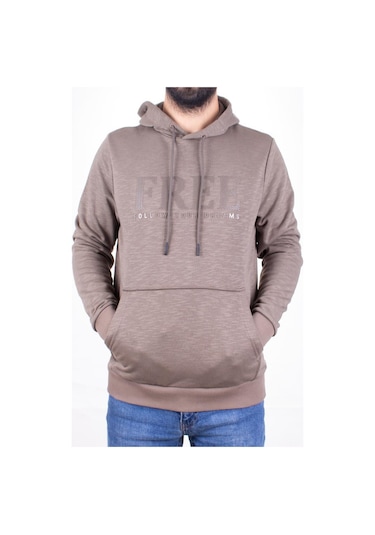 Twister 1930 Oliv Kapüşonlu Erkek Sweatshirt Yağ Yeşili