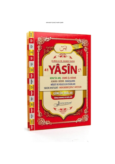 Fetih Orta Boy Ilaveli Yeni Baskı  41 Yasin  Kitabı 10 Adet