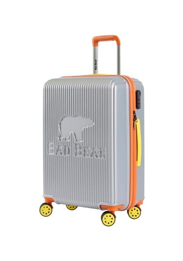Bad Bear Logo Suitcase 23.01.80.002g Gri Orta Boy Tekerlekli Abs Valiz 64 Lt. Gri