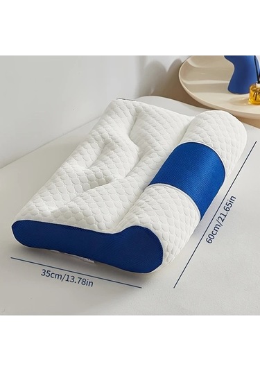 Trendooze Üçüncü Nesil Mavi Boyun Yastığı, Uyku Destekli Servikal Yastık Diğer