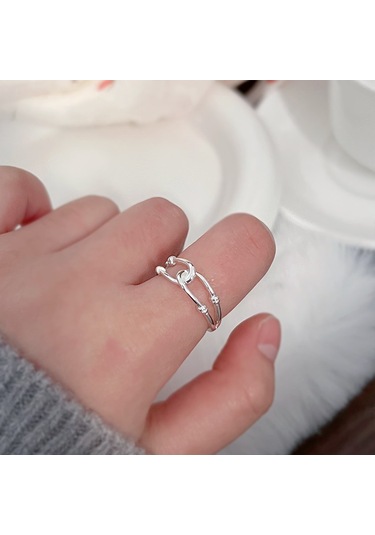 Kadınlar İçin Özel Olarak Tasarlanmış Benzersiz Düz Bantlı Yüzük No.81 Çok Renkli