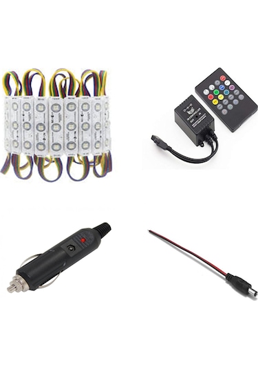 5 Adet Otomobil Motor Tekne 12 V Sese Duyarlı Rgb Modül Led Çakm