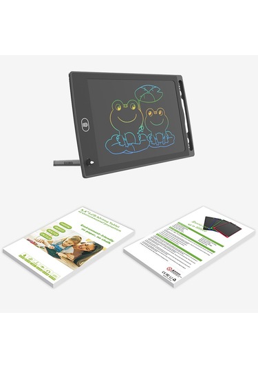 Mufunye Düz Kenarlı 12 İnç Elektronik Beyaz Tahta, Renkli Vurgulamalı El Yazısı Beyaz Beyaz