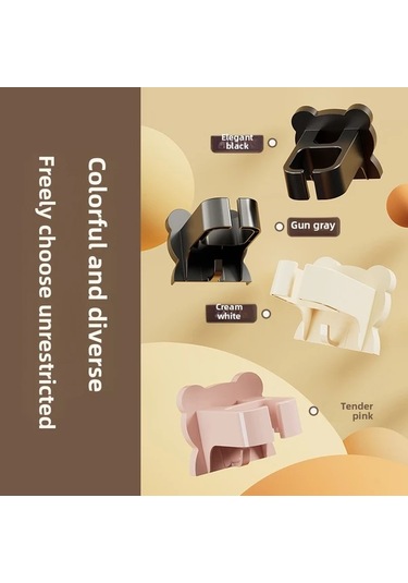 Dashanshop Beyaz Deliksiz Saç Kurutma Makinesi Askısı - Güçlü Yapışkanlı, Modern Banyo Depolama Çözümü Beyaz