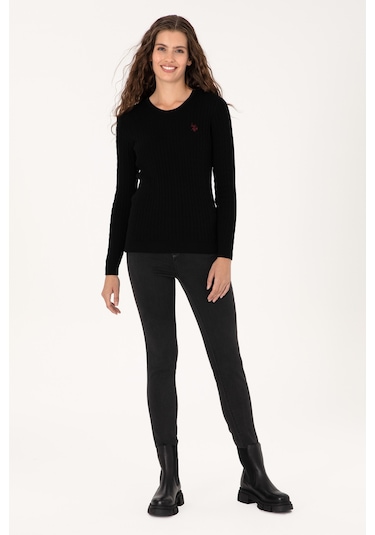 U.s. Polo Assn. Kadın Siyah Kazak /triko 50313626-vr046 Siyah