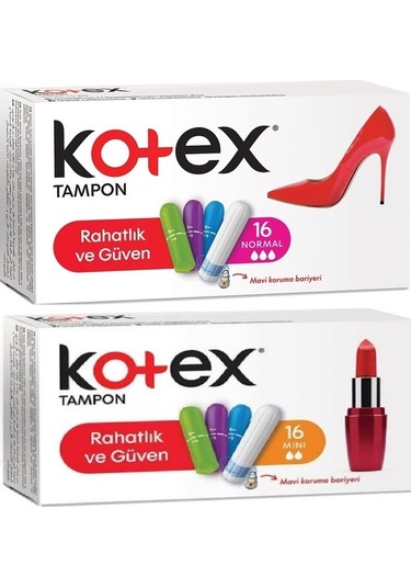 Kotex Tampon Normal - Mini 32 Li Karma Set 2pk 16