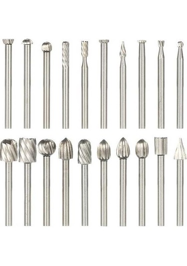 Pazly 20 Adet 3mm Hss Cnc Döner Kılavuz Takımı Freze Kesici Uçları Ahşap İşleme Taşlama Aksesuarları