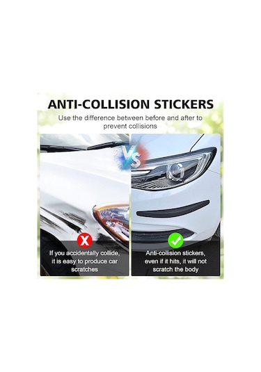 5d Karbon Esnek Tampon Koruma Bandı Tampon Koruyucu Şerit Yumuşak Bant 2'li Paket Siyah Karbon