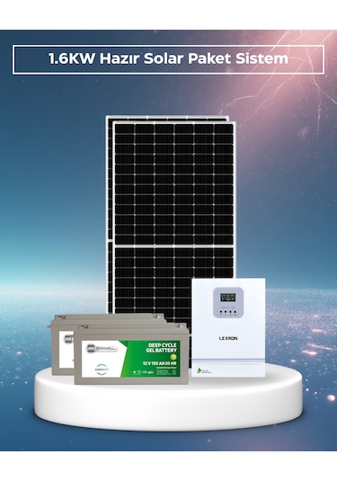 1,6kw Hazır Solar Paket Akıllı Mppt İnverter Off-grid Sistem