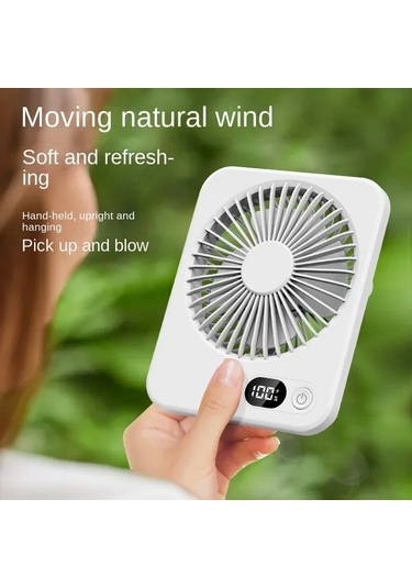 Taşınabilir Masa Fanı Usb Şarj Edilebilir 180 Güç Göstergeli