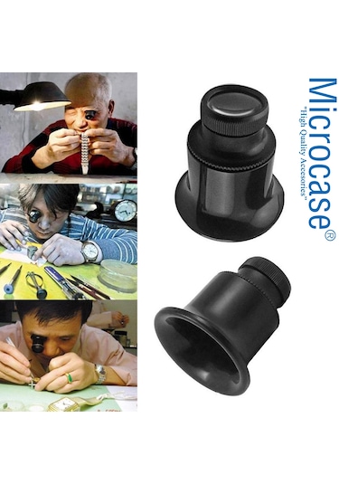 Microcase Saatçi Tamirci Göz Büyüteci 20X Siyah - Al2545