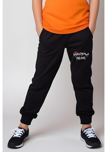 Fyk Kids Kız Çocuk Baskılı Happy Bear Bel Detayı Lastikli Alt-üst Pijama Takımı Turuncu