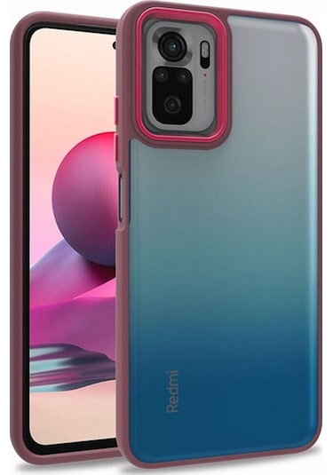 Xiaomi Redmi Note 10s Kılıf Zore Flora Kapak Kırmızı