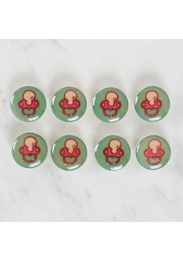 Loren Crafts 8'li Emzik Düğme - 1014