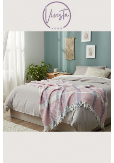 Scotch Battaniye 180 220 Cm Lüks, Yumuşacık Ve Sıcak Tutucu Konfor Battaniyesi Pudra