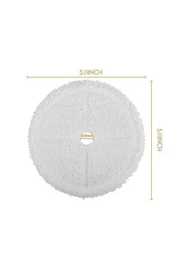 Konesam Bissell 2859/3115 Serisi İçin Mikrofiber Mop Yedek Pad, 6 Adet, Ahşap/seramik/zemin Temizliği, 13cm Beyaz