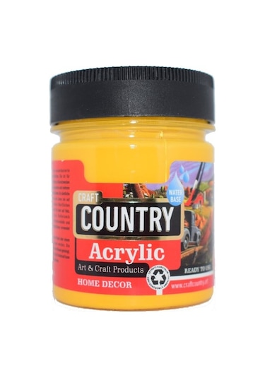 Country Akrilik Boya Sarı 120 CC