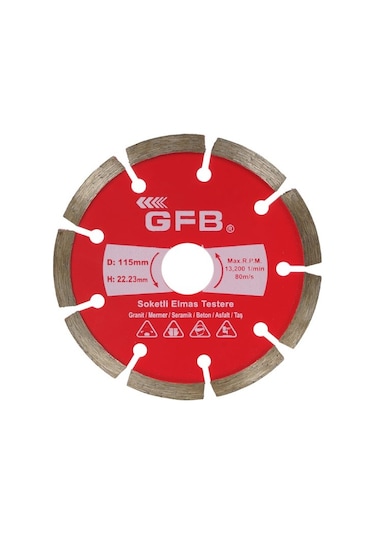 Soketli Elmas Beton Mermer Kesici 115 Mm