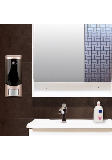 Yifomall Şık Ve Dayanıklı Duvar Tipi Sıvı Sabunluk - 500ml Kapasiteli, Abs+pc Cam, Şampanya Altını Şampanya Altın