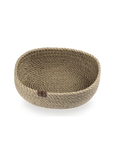 Naturalove Dekoratif Oval Jüt Sepet / Orta Boy