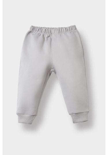 Defacto Erkek Bebek 2li Takım Basic Düz Sweatshirt Eşofman Altı E8430a525augr52 Gri