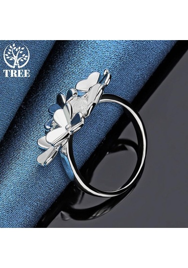 925 Ayar Gümüş Çiçek Yüzük Takı