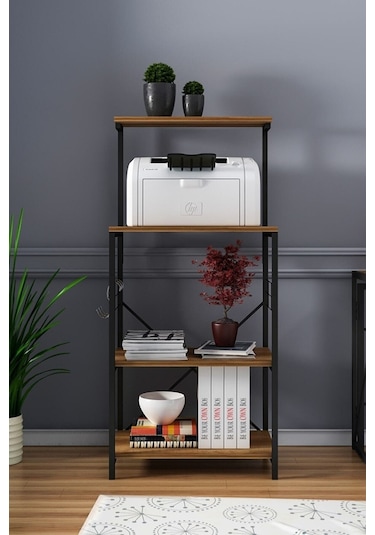 Morpanya Rota Çok Amaçlı Dolap Mutfak Bangosu Mikrodalga Fırın Rafı Malzeme Dolabı Düzenleyicisi