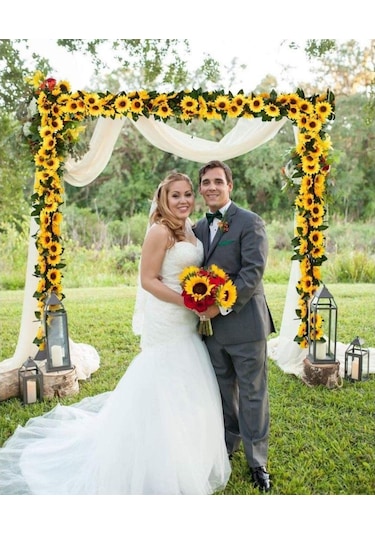 Yapay Çiçek Ay Çiçeği Tak Organizasyon Nişan Düğün Dekor Çiçeği S