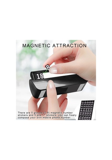 Siyah-gizli Aydınlık Araç Telefonu Plaka Otomatik Etiket Gece Lambası Oto Styling İçin Arabada Telefon Numarası Geçici