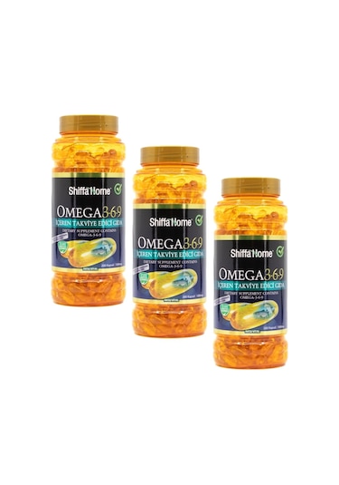 Aksu Vital Shiffa Home Omega 3-6-9 Balık Yağı 1000 MG 200 Kapsül 3 Adet