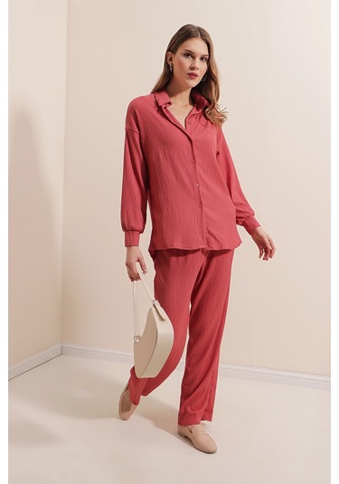 Bigdart 5858 Örme İkili Takım - Gül Kurusu 001