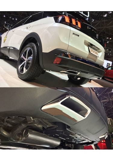 Peugeot 3008 Egzoz Çerçevesi Kromu Komple Nikelajı 2016 Sonrası