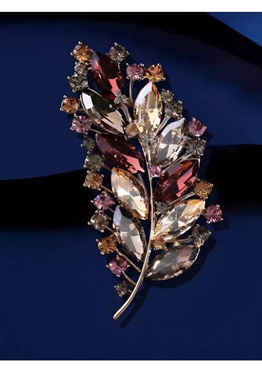 Beautiful Detail Orijinal Büyük Broş Hediye 210527188 Bordo