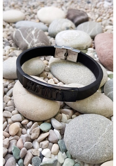 Chavin Siyah Ipc Kap. Deri Çelik Erkek Bileklik Ef89x Siyah