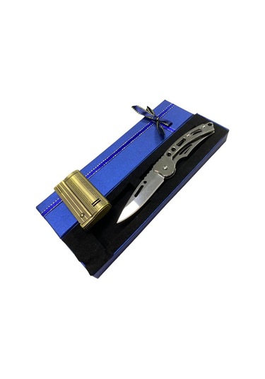 Benzinli Muhtar Model Çakmak Ve Çakı Kombini