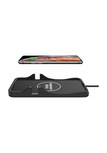 Wondernest  Ve Android Telefonlar İçin 15w Araç Kablosuz Şarj Aparatı, Silikon Taban, Type-c Arayüz