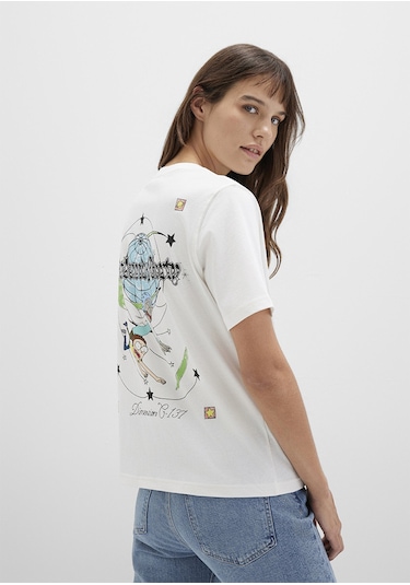Mavi - Rick And Morty Baskılı Ekru Tişört 1613675-70057 Ekru