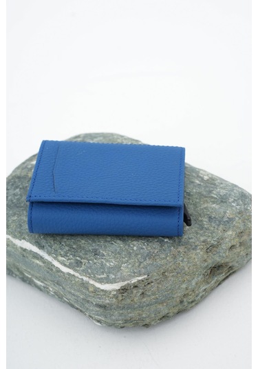 Mekanizmalı Deri Cüzdan Saks Mavi 113570 Saks