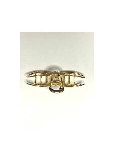 7 Cm Fiyonk Model Altın Saç Tokası Minimal Ve Zarif Metal Mandal Toka Altın