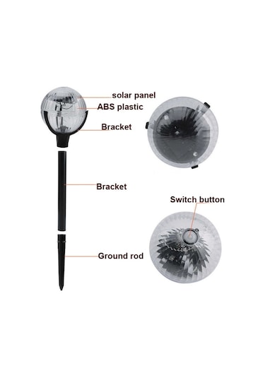 Cbtx Bahçe Aydınlatma Güneş Sihirli Top Çim Işığı Led Bahçe Işık Renkli Işık Kontrol Işığı