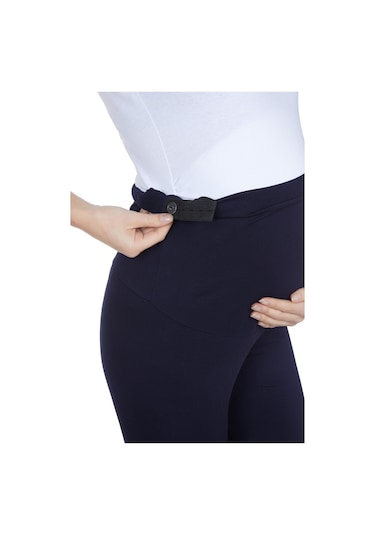 Luvmabelly Myra8003 8010 Beli Ayarlanabilir Hamile Kapri Tayt Seti-lacivert - Lacivert