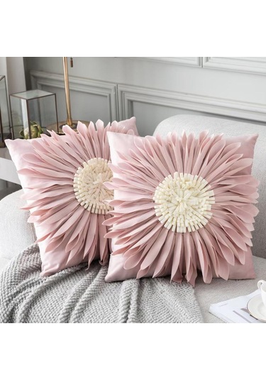 Suntek Magideal 3d Ayçiçeği Yastık Kılıfı 18 X Inç Ev Pembe