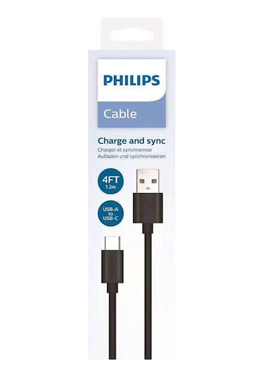 Philips Dlc3541 Usb-c Hızlı Şarj Ve Data Kablosu 1.2m