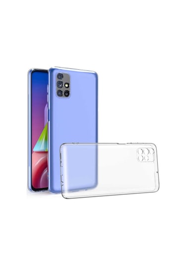 Galaxy M51 Kılıf Zore Kamera Korumalı Süper Silikon Kılıf Renksiz