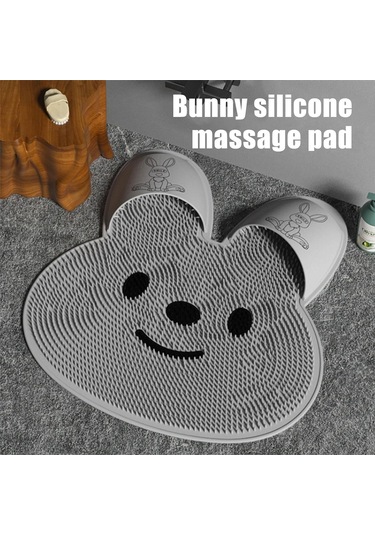 Kaymaz Tavşan Silikon Banyo Duş Ayak Masaj Mat