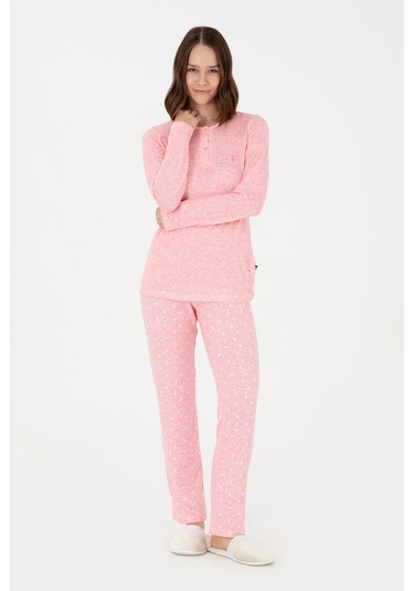 U.s. Polo Assn. Kadın Pembe Pijama Takım 50302755-vr041 Pembe