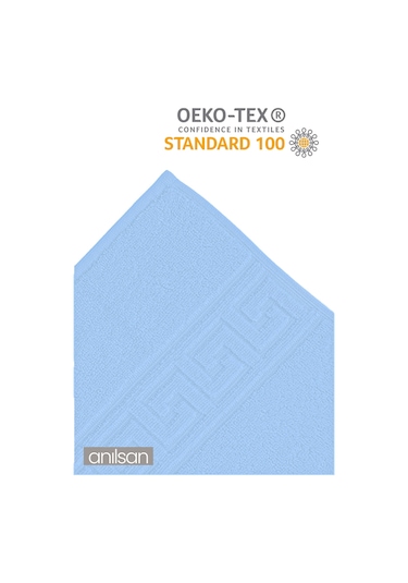 6'lı Mavi Greek El Havlusu - 50x90 Cm, 225 Gr, %100 Pamuk, Spa Ve Otel Havlusu, Günlük Kullanıma Uygun Mavi